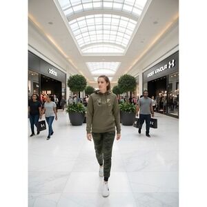 Under Armour Sport 2PC Green Camo Track Suit W-XL/M-L H‎ 6005913/P 1379663